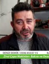 DENİZ USTA ; “ÇAPA ÖNCE BAKIM İSTER”